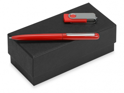 Подарочный набор Skate Mirror с ручкой и флешкой, красный