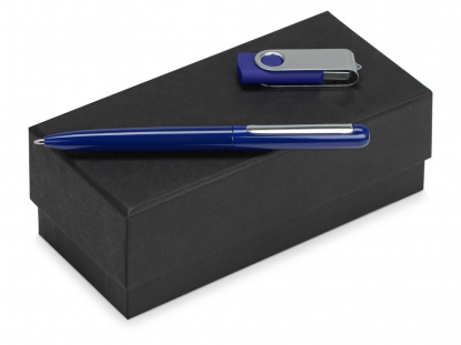 Подарочный набор Skate Mirror с ручкой и флешкой, синий