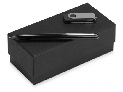 Подарочный набор Skate Mirror с ручкой и флешкой, черный