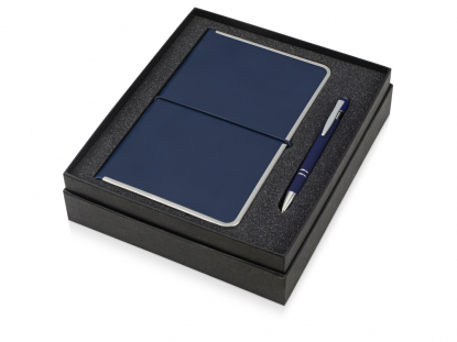 Подарочный набор Silver Sway с ручкой и блокнотом А5, синий