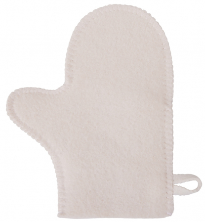 Рукавичка для бани и сауны Healing, белая