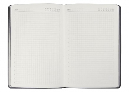 Ежедневник Flexy Soft Touch Latte А5, недатированный, блок в клетку, серый