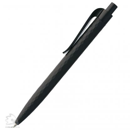Шариковая ручка QS01 PRP-P Soft Touch, чёрная, сбоку