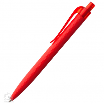 Ручка шариковая Prodir QS01 PRT-T Soft Touch, красная, вид сбоку