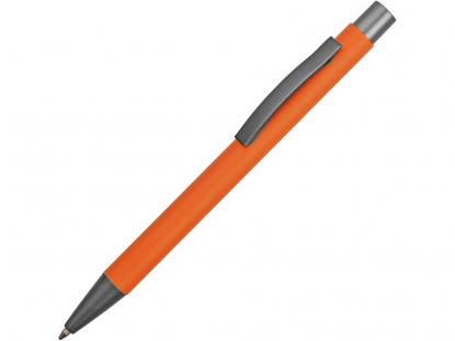 Ручка металлическая soft touch шариковая Tender, оранжевая