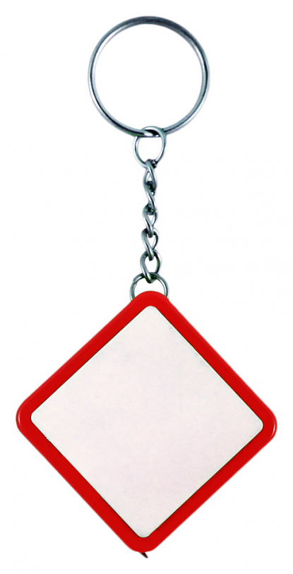 Брелок-рулетка Ромб, красный
