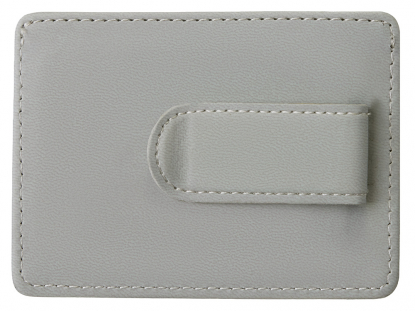 Картхолдер для двух карт и наличных денег с зажимом Crave, светло-серый