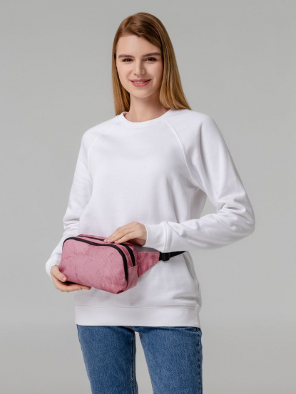 Поясная сумка Pink Marble, розовая