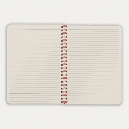 Блокнот на двойной пружине HELIX, черный с красным