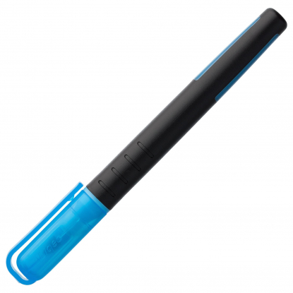 Маркер текстовый Liqeo Pen, голубой, вид сбоку