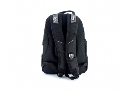 Рюкзак с отделением для ноутбука 15", чёрный с серым, спина
