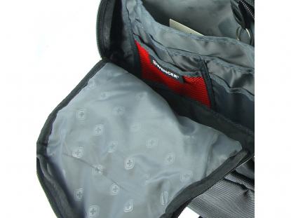 Рюкзак с отделением для ноутбука 15", чёрный с серым, внутри