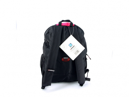 Рюкзак, Wenger, чёрный с розовым, спина