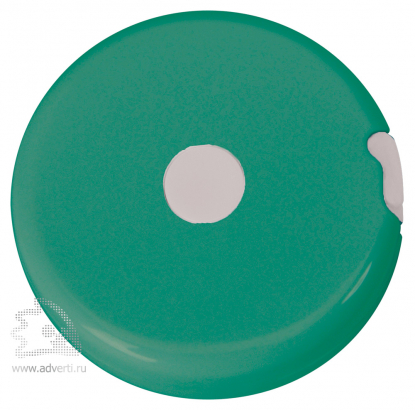 Брелок-рулетка Кнопка, зеленая