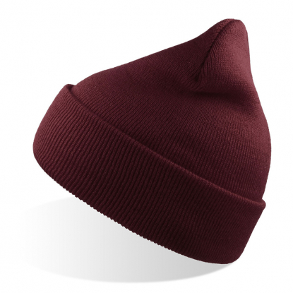 Шапка вязаная двойная Wind-S, бордовая