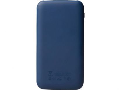 Набор из внешнего аккумулятора и универсального кабеля с подсветкой лого Reserve LED, 10000mAh, темно-синий