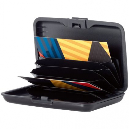 Футляр для визиток Cardi, черный, открытый