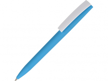 Ручка пластиковая soft-touch шариковая Zorro, голубая