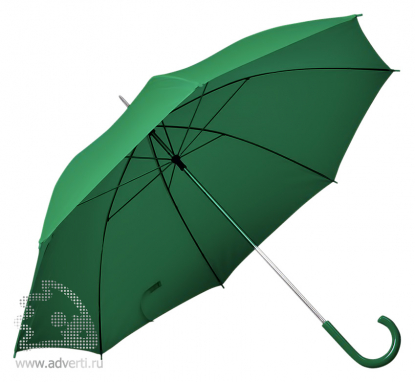 Зонт с пластиковой ручкой, механический, зеленый