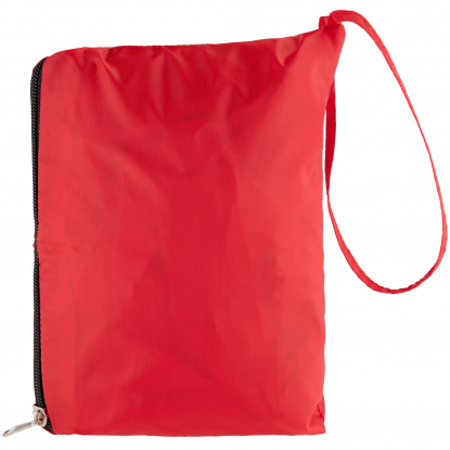 Ветровка-анорак Mantle, унисекс, красная, складывается в карман