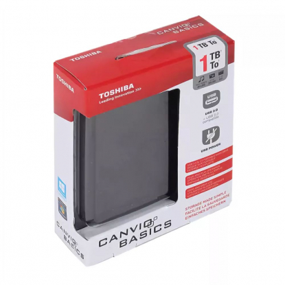 Внешний диск Toshiba Canvio, USB 3.0, 1Тб, в коробке