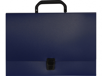 Папка-портфель А4, синий, вид спереди