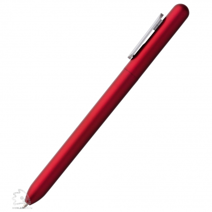 Ручка шариковая Swiper Silver, красная, вид сбоку