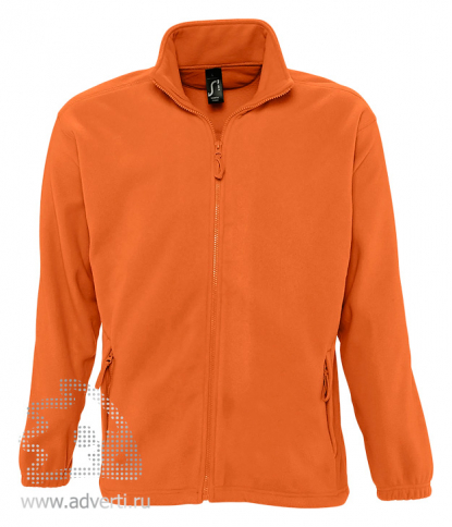 Куртка North Men 300, мужская, Sol's, Франция, оранжевая