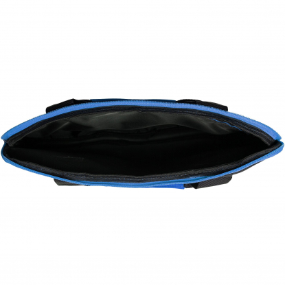 Конференц-сумка Unit Сontour, черная с синим, в открытом виде