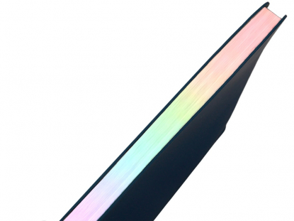 Блокнот А5 в гибкой обложке Fellini с голографическим срезом, темно-синий