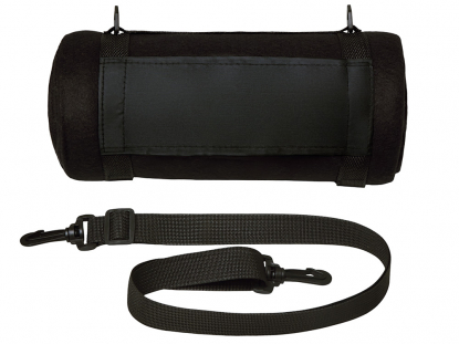 Плед Нежность с ремешком на плечо, черный