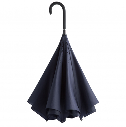 Зонт-трость Unit Style, механический, тёмно-синий, в сложенном виде