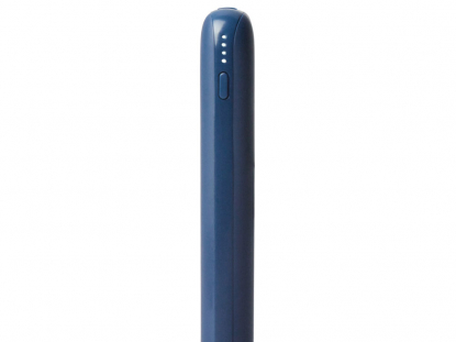 Набор из внешнего аккумулятора и универсального кабеля с подсветкой лого Reserve LED, 10000mAh, темно-синий