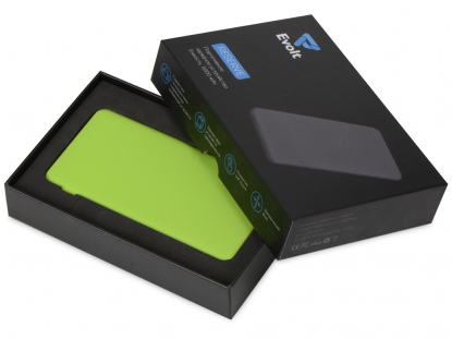 Портативное зарядное устройство Reserve с USB Type-C, 5000 mAh, зеленое, в коробке