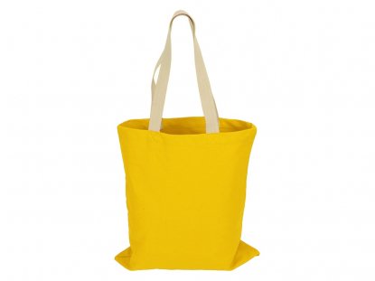 Сумка для шопинга Steady хлопковая с парусиновыми ручками, 260 г/м2, желтая