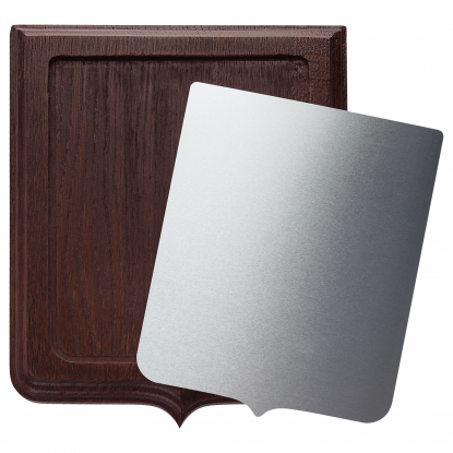 Плакетка Riddle Silver, коричневая, шильда и основа