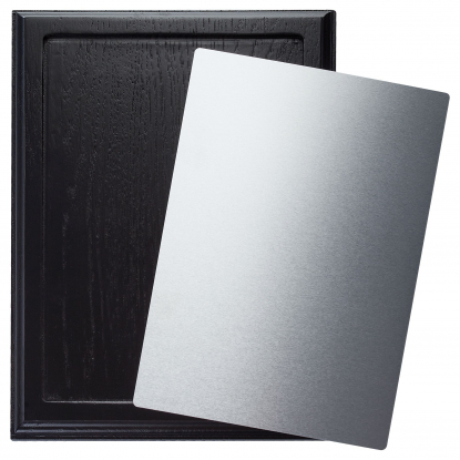 Плакетка Noble Silver, чёрная, шильда и основа