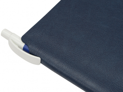 Блокнот А5 Notepeno, синий, с ручкой