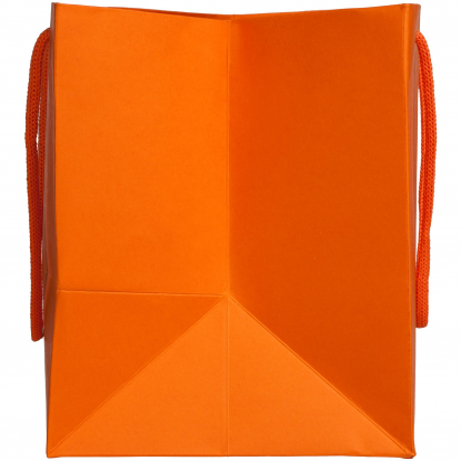 Пакет бумажный Ample S, оранжевый, вид сбоку