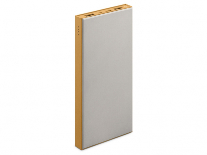 Внешний аккумулятор NEO ARIA, 10000 mAh, горчичный, обратная сторона