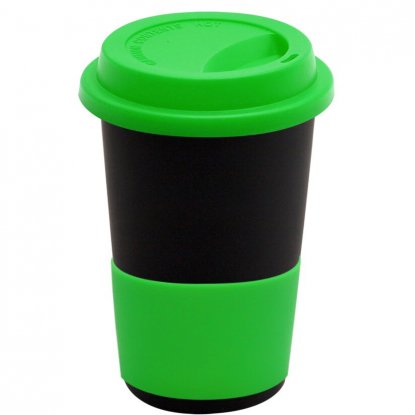 Кружка Magic To Go, черная с зеленым