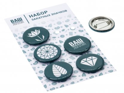 Набор закатных значков, 6 шт.