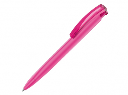 Шариковая ручка трехгранная TRINITY K transparent GUM soft-touch, розовая