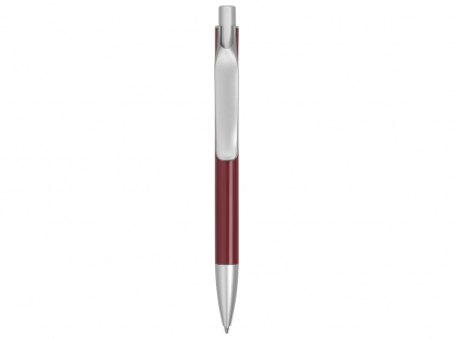 Ручка металлическая шариковая Large, бордовая, вид сзади
