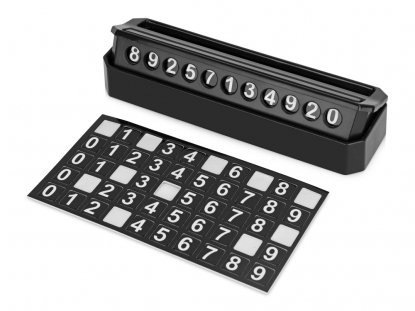 Табличка Tempark с номером телефона для временной парковки, черная