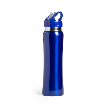 Бутылка для воды SMALY с трубочкой, синяя