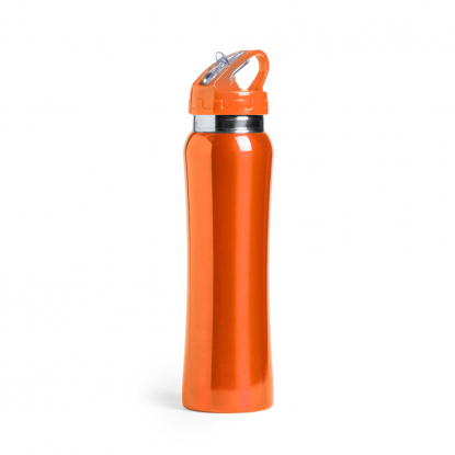 Бутылка для воды SMALY с трубочкой, оранжевая