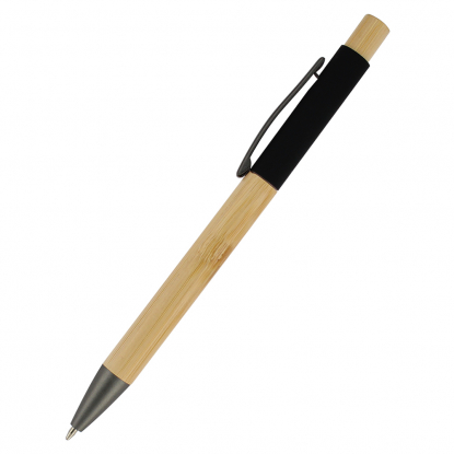 Ручка Авалон с корпусом из бамбука, черная
