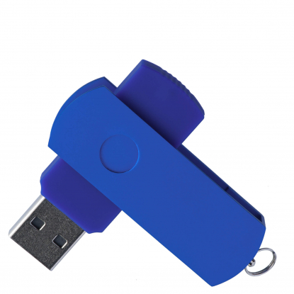 Флешка ELEGANCE COLOR, однотонная, синяя