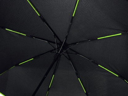 Зонт складной Motley с цветнами спицами, зеленый, спицы